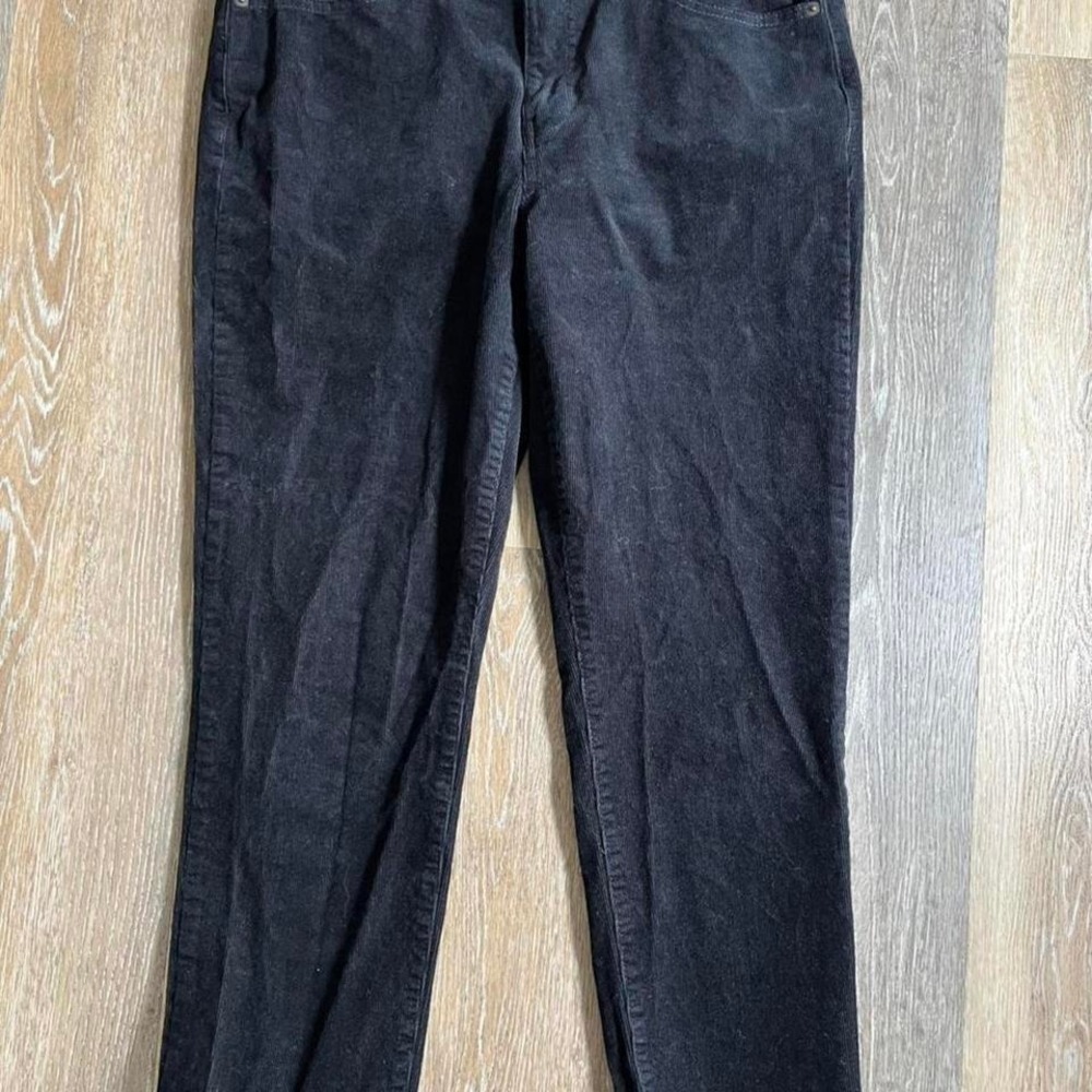 Black high rise slim fit banana republic corduroy pants